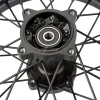 12mm 15mm hole hub 1.85 x 12 80/100/12 Rear Iron Wheel Rim For dirt pit bike CRF70 XR50 Motorcycle Parts - Black