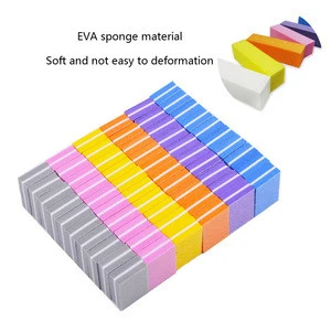 12Pack Double Sided EVA Sponge Polish Buffer Nail File Set Sandpaper Small Disposable Mini Emery Boards Nail Buffer Block File