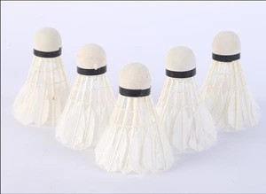 12Pcs/Set Duck Feather Goose Feather Shuttlecock Resistant To Windproof White Badminton for Indoor and Outdoor Training Ball