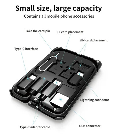 15W wireless card size multifunctional storage box for all vehicles