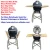 16 inch Automobile Outdoor Charcoal Grill Fish sausage meat food smoker bbq Grill machine With barbecue Oven