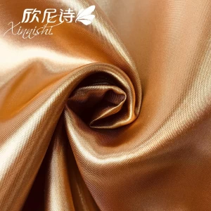 195GSM 95.21%Polyester 4.79%Spandex Satin Textile Fabric for Garment Evening Dress