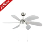 1stshine Restaurant Low Voltage Decorative 6 MDF Blades AC Motor Pull Chain Switch Ceiling Fan