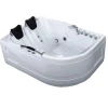 2 person luxury led light hot spa water jets bathroom corner massage bathtub with TV and pillow