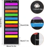20 Pockets Premium Hanging File Folder Organizer/Wall Mount Storage Charts with 6 Over Door/2 Packs Wall Hanger for Magazines