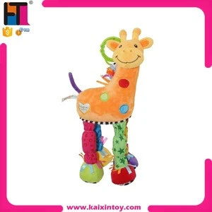 2015 new plush animal mobile toys car hanging soft baby rattle