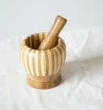2016 new design bamboo Mortar And Pestle