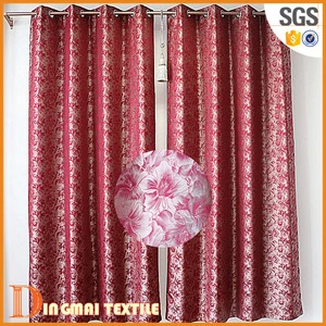 2017 100% polyster curtain living room curtains beading fabrics for valances