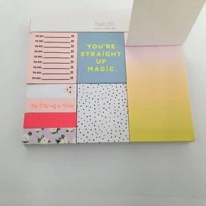 2017 China supplier custom printed sticky note memo pad