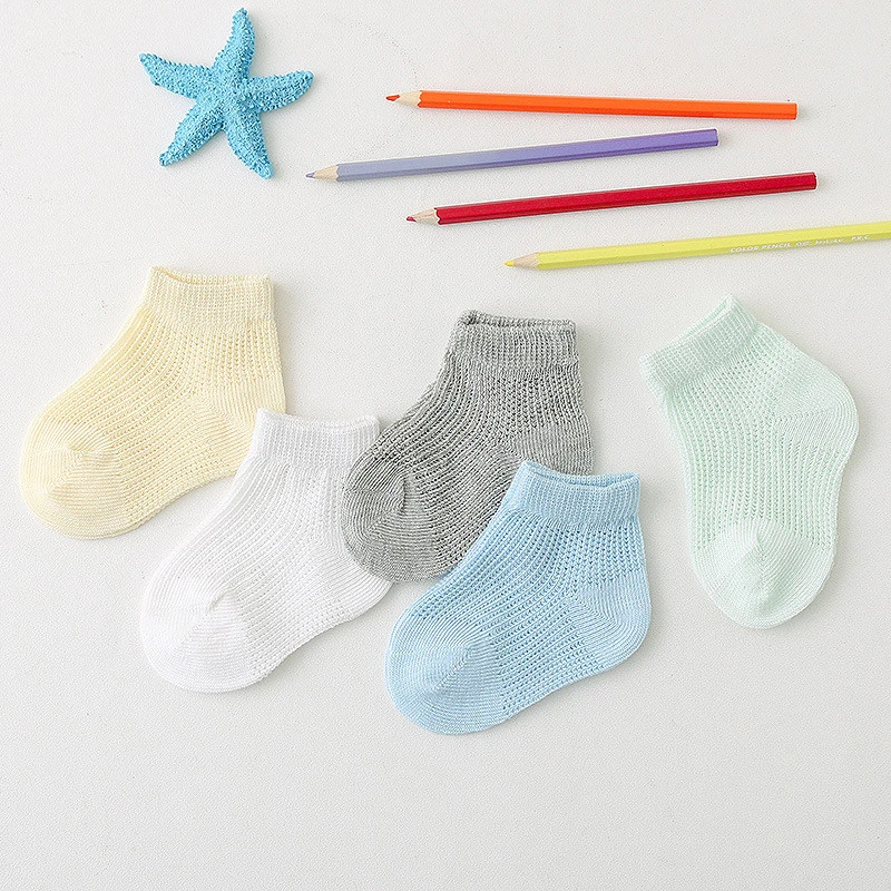 2018 Spring Summer Cool Breathable Mesh Socks Infant Toddler Sock Seamless Newborn Baby Socks