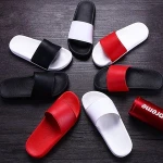 2019 new design custom logo slide sandals,  PVC soft sandals for women and ladies, low MOQ outdoor unisex custom slippers