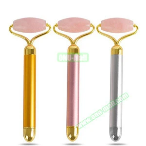 2019 New Product Battery Powered Electric Natural Face Jade Roller Massager