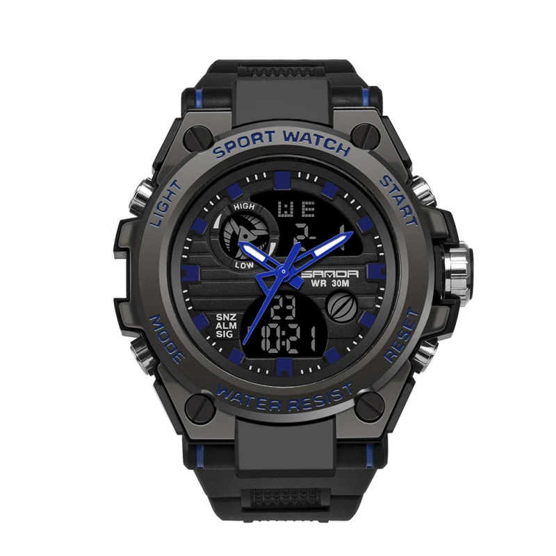 2019 New SANDA 739 Sports Men&#39;s Watches Top Brand Luxury Military Quartz Watch Men Waterproof S Shock Clock relogio masculino