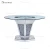 Import 2020 New Design  WXF-100 Crushed Diamond Round Silver Dining Table with Toughened glass table top from China