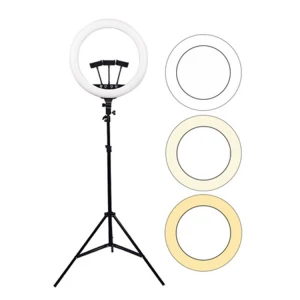 2020 professionnels photographic photo 3 in 1 3 color  360 45 cm led ring light with clip ctripod