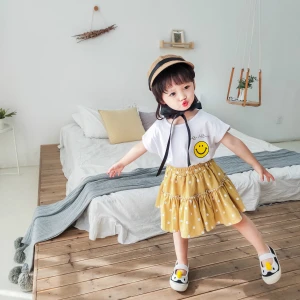 2020 Season Timo Children Clothes cute girl summer dots printed umbrella skirt Newest design Unique Girl skirts Clothing