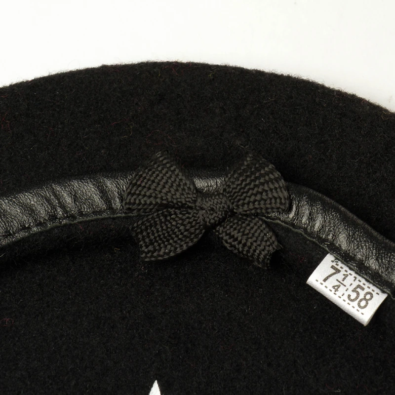 2020 vintage women men embroidery Custom embroidered  baby berets femme 100% wool berets Hat cap beret