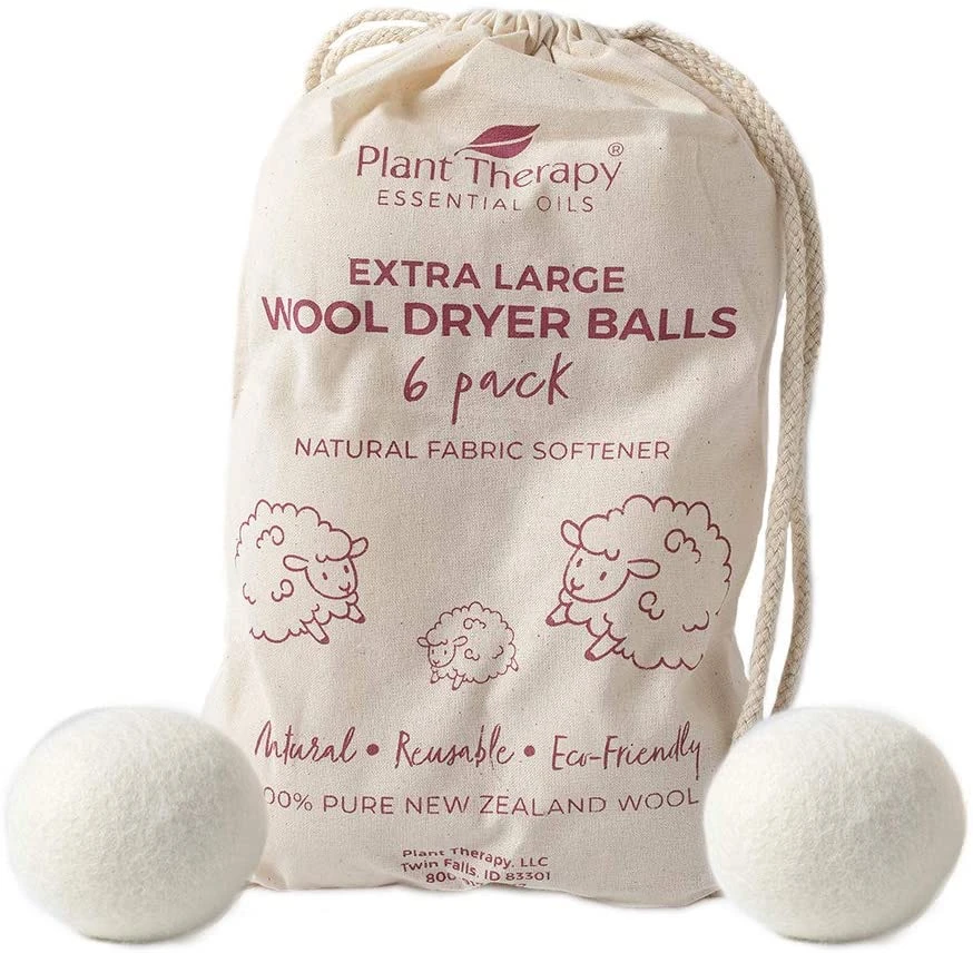 2021 Amazon new trending Premium quality wholesale ECO friendly 6 Pack XL 100% natural white organic wool laundry balls factory