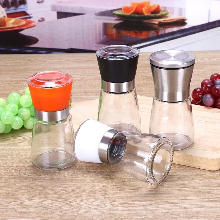 2021 glass hand spice grinder Salt Mill Pepper Grinder