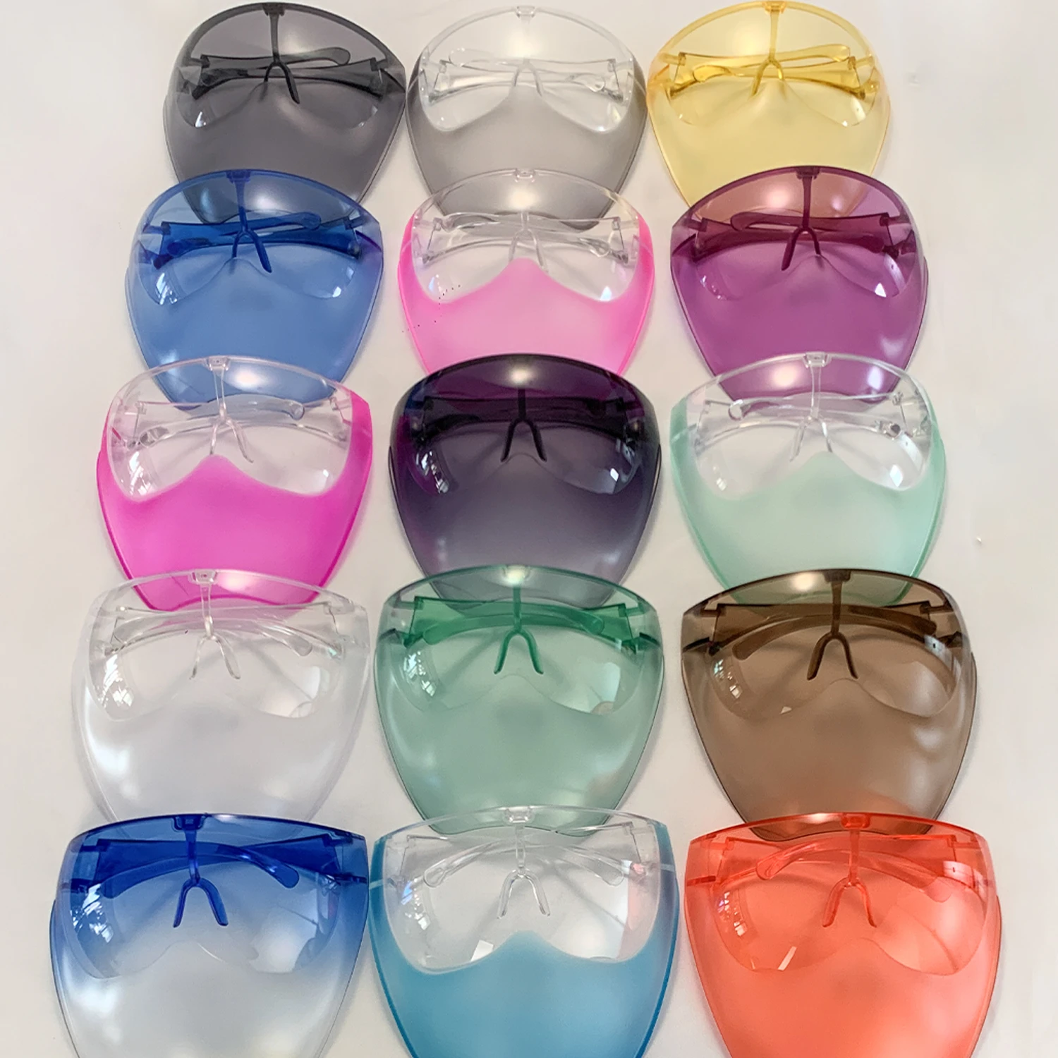 2021 in bulk fashion muti color anti fog maskface glasses face shield visor sunglasses