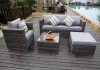 2021 Latest Style Patio Sofa Set Rattan Furniture  Wicker Pear Daybed Synthetic Rattan Sofa
