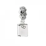 2021 new 925 Silver Pink Flower Pendant Charm Jewelry
