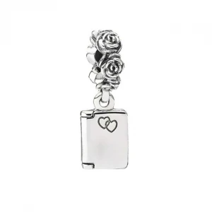 2021 new 925 Silver Pink Flower Pendant Charm Jewelry