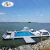 Import 2021 new design inflatable floating island leisure platform and tent  inflatable island from China