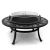 Import 2022 Outdoor Camping Wood Burning Bbq Warming Metal Fire Pit Table With 304 Stainless Steel Cooking Grill from China