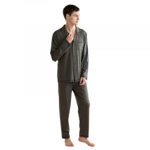2022 Spring And Autumn New High-quality Pajamas Solid Color Simple Lapel Long-sleeved Home Clothes Pajama Suit