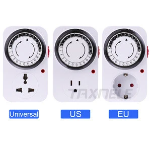 24 Hours Programmable Mechanical Kitchen Timer Switch Smart Countdown time timer Switch Socket 230V 16A Universal EU US Socket