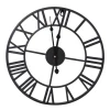 24INCH 60cm Classic Metal Round Shaped Antique Industrial Iron skeleton Roman Numerals home decor black Wall Clock