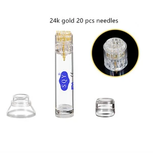 24K Gold Derma Stamp Titanium Nano Needle Hydra Needle 20 Fine Touch System