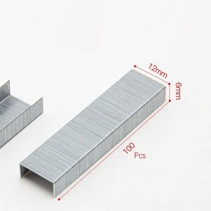 26/6 6mm Staples 5000pcs/Box Standard Office Staples Silver Galvanized Paper Staple Pin