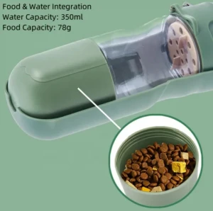 3 in 1 32oz 350ml Portable Dog Water Bottle Pet Bottle Travel Bowl Feeder for Outdoor Hiking