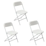 3-Pack Folding Plastic Chair Outdoor Stackable Indoor and Outdoor Events Chairs for Banquet Wedding Meeting