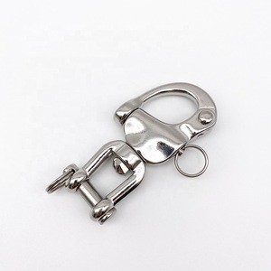 316/304 Marine Stainless Steel Jaw Swivel Snap Shackle High Polished Quick Release Double Jaw Swivel Eye Toggie Snap Shackle
