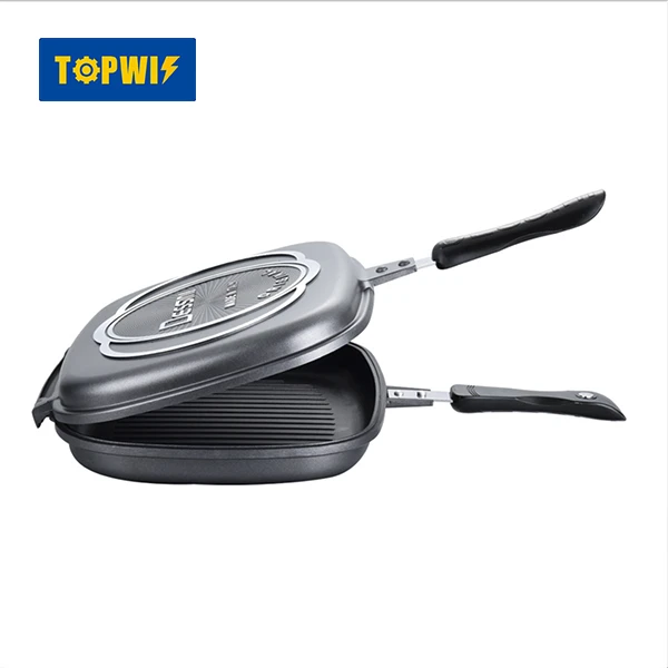 36cm Dessini Non-stick aluminum double sided grill pan double-sided frying pan