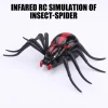 4 CH Electric Infared Radio Control Insect Spider Kid Toys With LED Light Simulation Tricky Black Widow RC Reptile Cheapest Toy