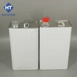 4 Liter square tin Rectangular metal can for fuel additives/chemical use
