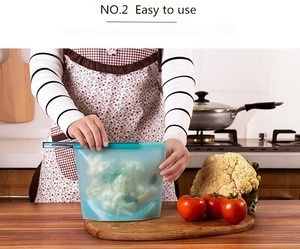 4 Packs Reusable Silicone Food Storage Preservation Bags
