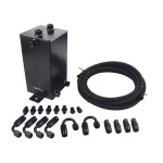 4L Aluminium Surge tank Full BLack  Fuel cell 4L Universal Complete Fuel Surge Tank 4 L Swirl Pot System PQY-TK32BK-W