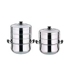 4Pcs premier stainless steel 3 tier steamer pot set double boiler