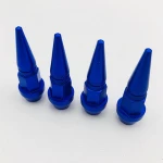 4x 45mm Aluminum Car Auto Bike Spike Shape Tire Dustproof Wheel Stem Valve Caps