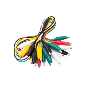 5 colors, 10 double-headed line alligator clips / jumper / electronic connection test line