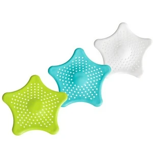 5 Colors Star Silicone Sink Strainers Sewer Outfall Filter Sewer Drain Hair Colander Bathroom Cleaning Kitchen Gadgets Accessory