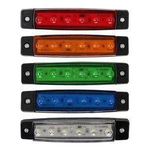 6 LED Truck Side Marker Indicator Light Turn Signal Lamp 12V/24V Auto Car Bus Lorry UTE Trailer Tail Warning Lamp Brake Lights