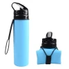600ml Foldable Bottle Sport Eco Friendly Collapsible Silicone Water Bottle with Custom Logo