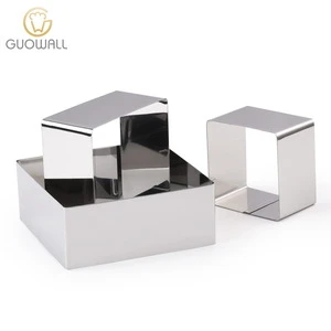 6/8/10cm Stainless Steel Square Shaped Mousse Cake Mould Set Of 3Pcs Dessert Ring With Different Sizes Cake Tools