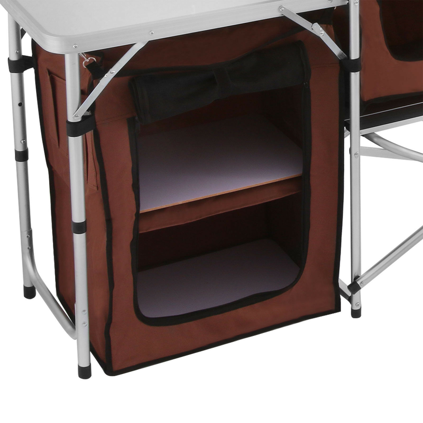 Buy 6ft Fold-up Camping Kitchen Cabinet Portable Picnic Table Cooking ...